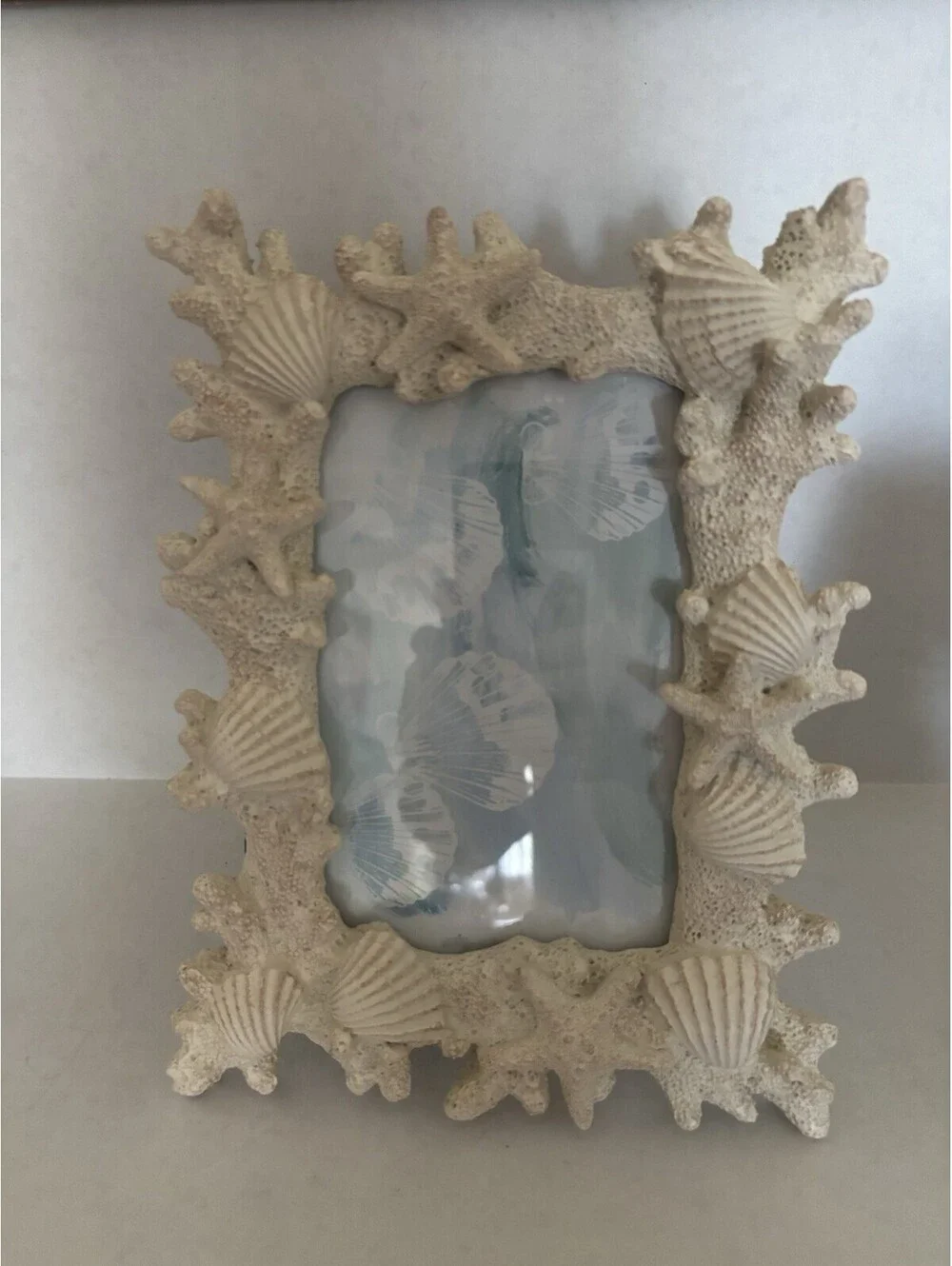 Coastal Coral Picture 8” X 6” (for 4x6 Photo) Beach House Sea Shell Starfish